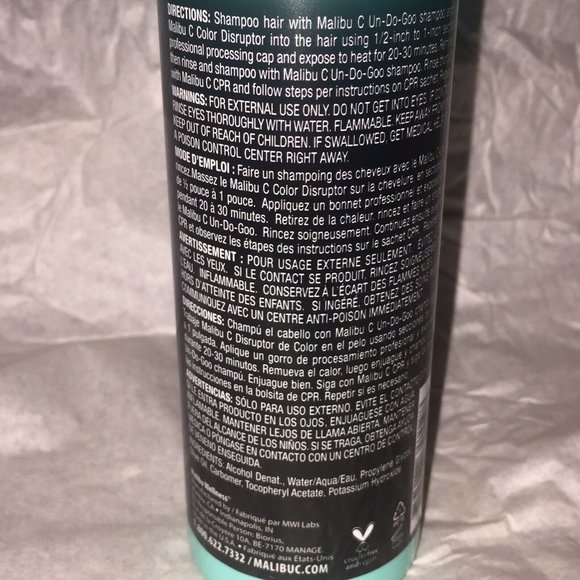 NEW Malibu C Color Disruptor Professional Corrective Hair Color Prep 9oz - Picture 5 of 6